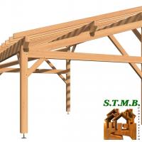 Abri voiture en bois douglas 1044 stmb construction