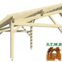 Abri voiture en bois epicea 1044 stmb construction