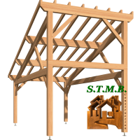 Carport bois 1019l douglas stmb construction