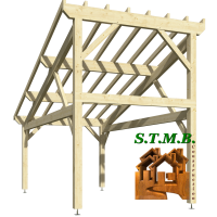 Carport bois 1019l epicea stmb construction