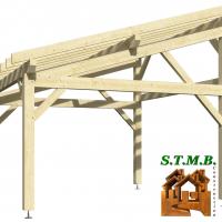 Carport bois 1040 epicea stmb construction