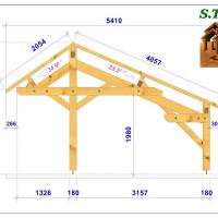 Carport bois asymetrique 1000 stmb construction