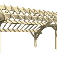 Carport bois asymetrique 1001 epicea stmb construction