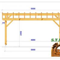 Coupe carport bois 1016 stmb construction