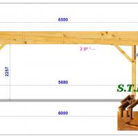 Coupe carport bois toit plat 1009 stmb construction 1
