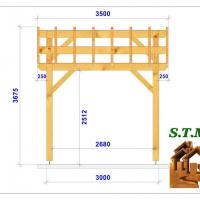 Coupe carport en bois 1021 stmb construction
