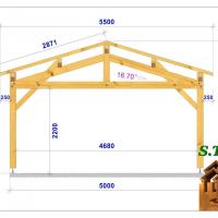 Coupe carport en bois 1155 stmb construction