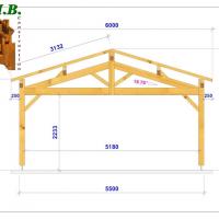 Coupe carport en bois 1179 stmb construction