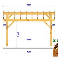 Coupe carport en bois 1220 stmb construction