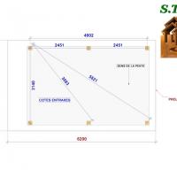 Implantation carport bois toit plat 1058 stmb construction
