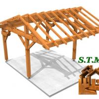 Vue carport asymetrique 1232 stmb construction 1