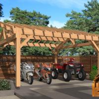 Vue carport bois douglas 1155 stmb construction
