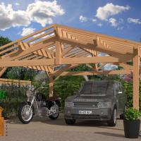 Vue carport bois douglas 1179 stmb construction