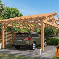 Vue carport bois douglas 1211 stmb construction