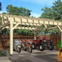 Vue carport bois epicea 1155 stmb construction 1