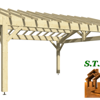 Vue carport bois epicea 1187 stmb construction