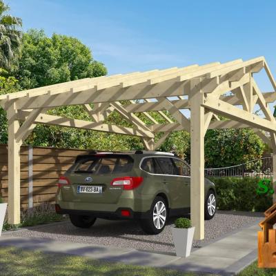 Vue carport bois epicea 1211 stmb construction