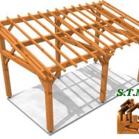 Vue carport en bois 1006 stmb construction 1