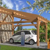 Vue carport en bois 1014s douglas monopente stmb construction