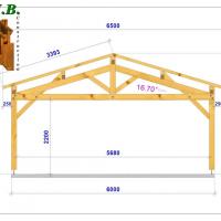 Vue carport en bois 1211 stmb construction