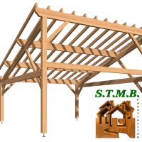Vue pergola bois 1015xl douglas stmb construction