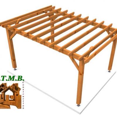 Vue pergola bois 1059 stmb construction
