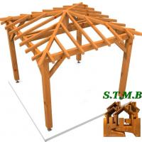 Vue pergola bois 1061 stmb construction