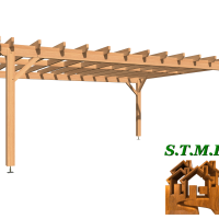 Vue pergola douglas 1060 stmb construction
