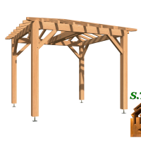 Vue pergola douglas 1061 stmb construction