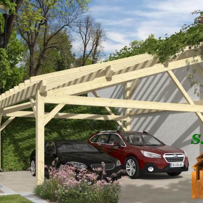 Vue pergola en bois 1015xl epicea stmb construction